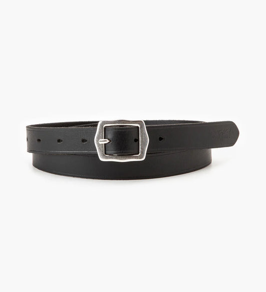 Womens Lux Leather Belt Caviar