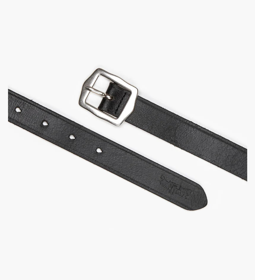 Womens Lux Leather Belt Caviar