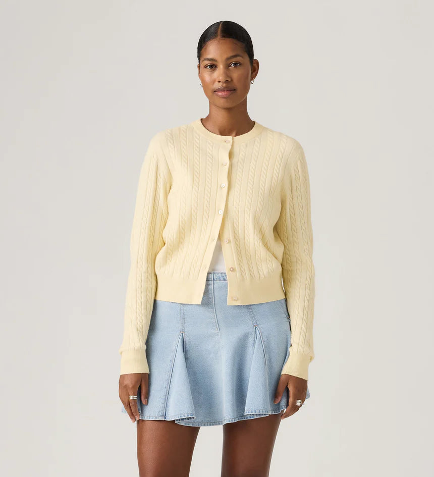 Super Soft Crewneck Cardi Rutabaga Cable