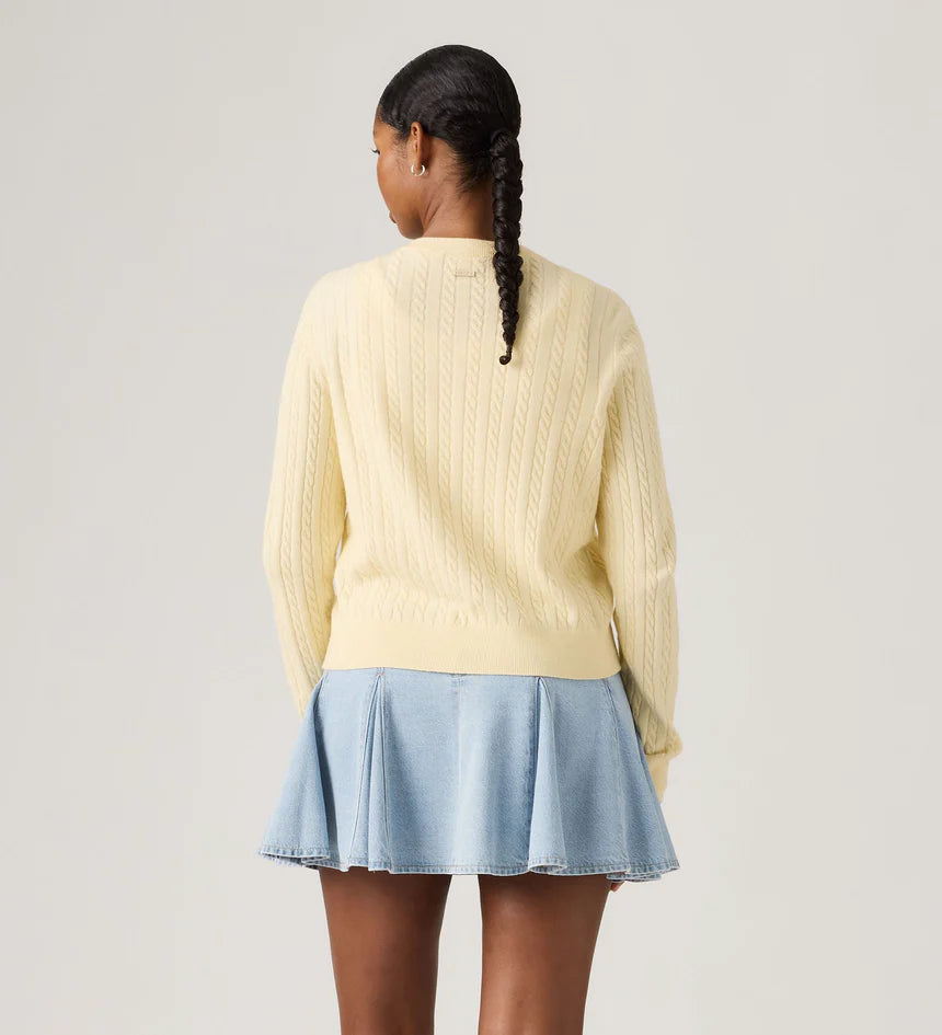 Super Soft Crewneck Cardi Rutabaga Cable
