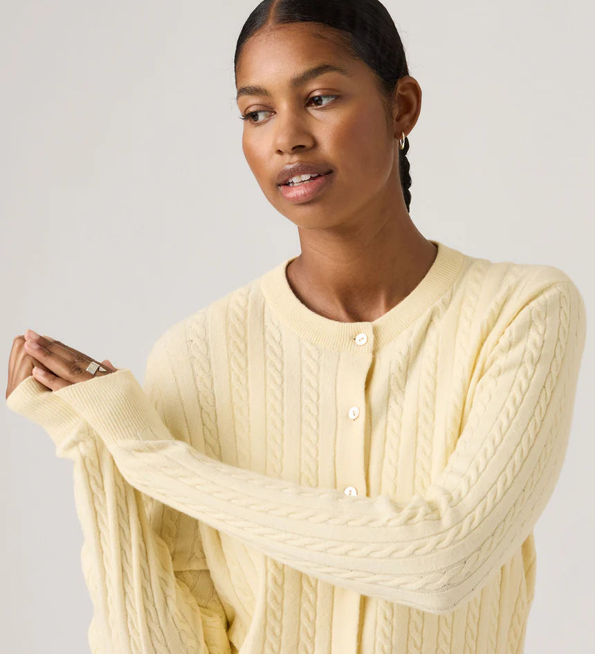 Super Soft Crewneck Cardi Rutabaga Cable