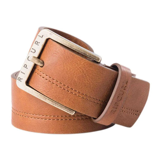 Double Stitch PU Belt - Brown