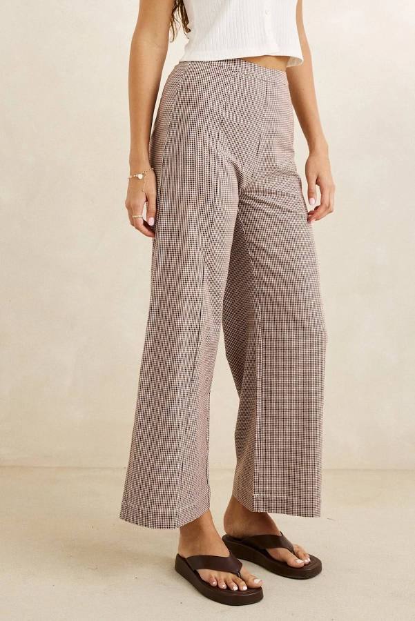 London Check Wide Leg Pant